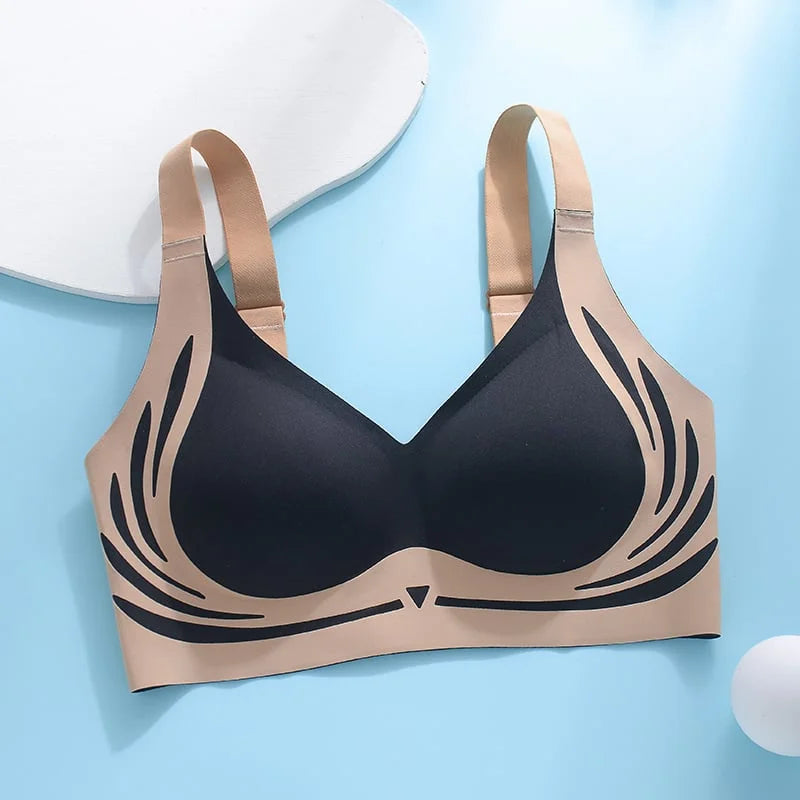 😍🔥Suhana™ London-Paris Premium Designer Edition Anti-Sagging Mega Lift Padded Wireless Bra🥰🔥 ( PACK OF 3 )
