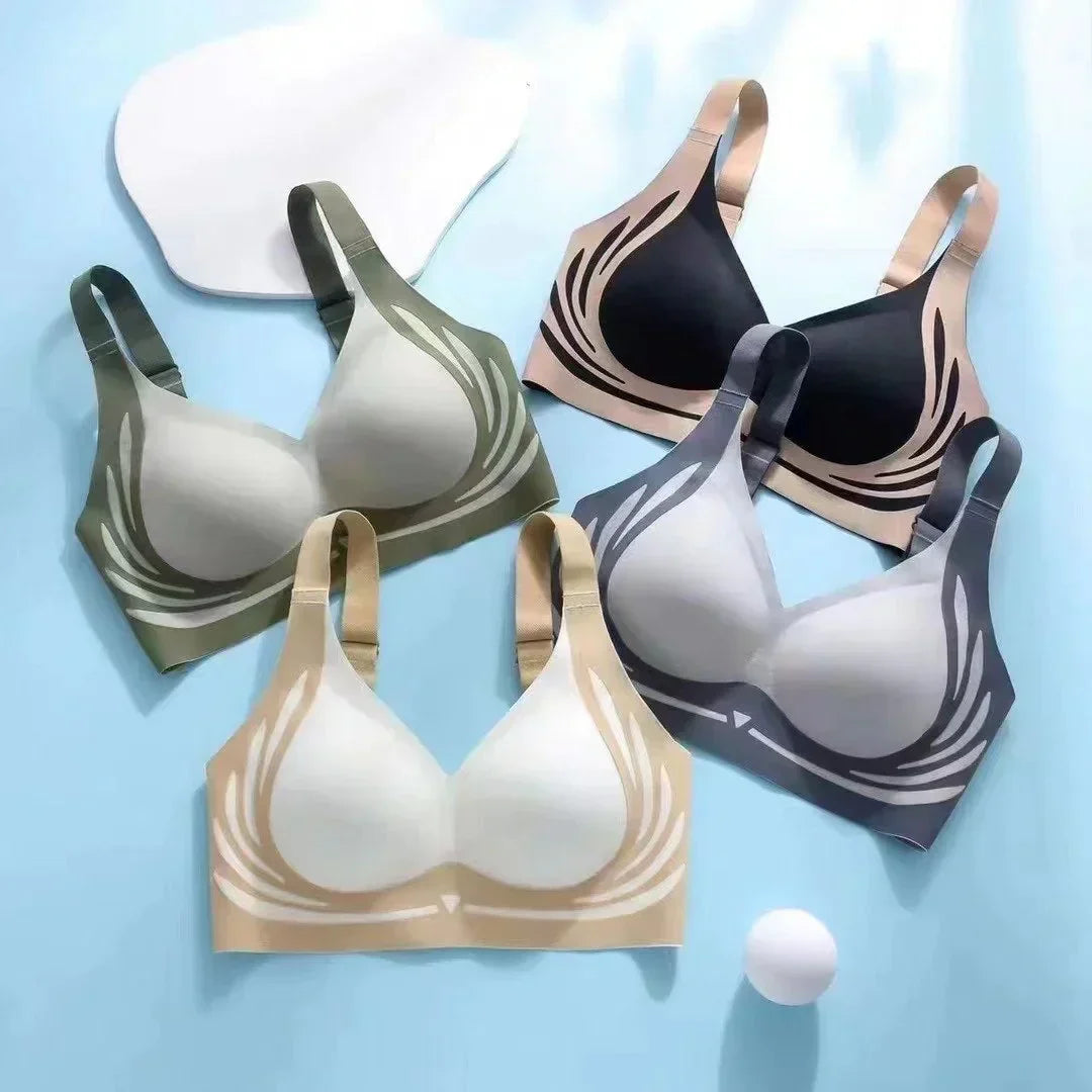 😍🔥Suhana™ London-Paris Premium Designer Edition Anti-Sagging Mega Lift Padded Wireless Bra🥰🔥 ( PACK OF 3 )